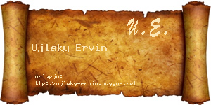 Ujlaky Ervin névjegykártya