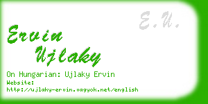 ervin ujlaky business card